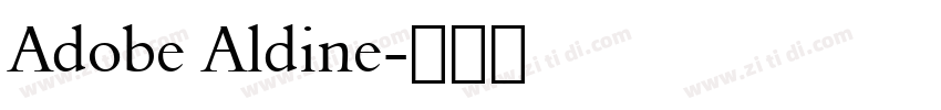 Adobe Aldine字体转换